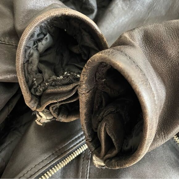 KALEKALIP  Leather Jacket Vera Pelle Embroidered Stud Design Size 50 US 40 - Picture 11 of 16